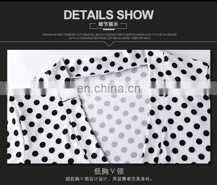 T-5112 Sexy slim black and white round dot women belly dance skirt