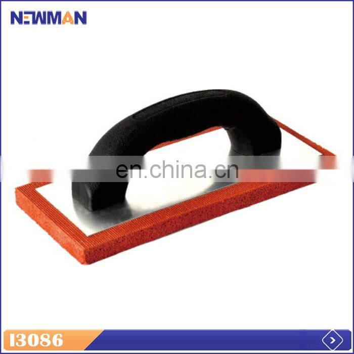 I3086 black plastic handle plastering tool rubber grout float trowl