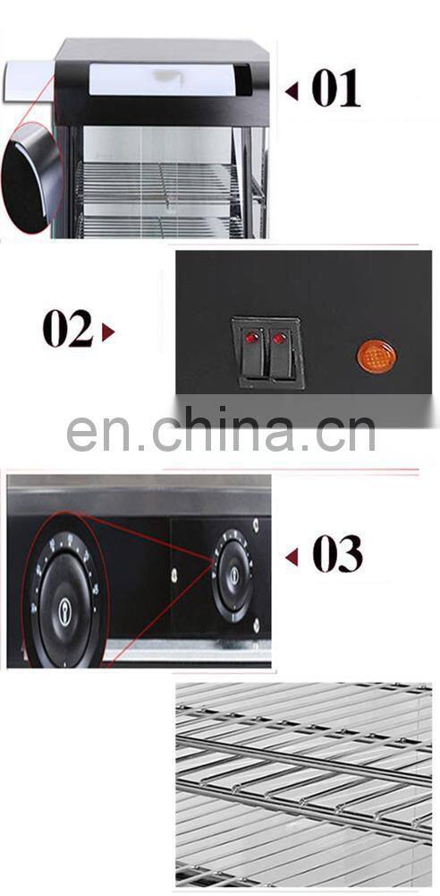 Curved Glass Warming Showcase Cooked Cabinet Cooked Food Preservation Tank Thermal Container Cooking Tools