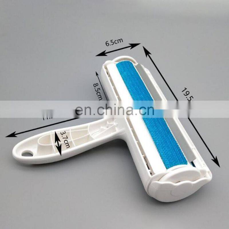 One Hand Operate Plastic Dog Cat Hair Removal Lint Brush Pet Fur Remover Roller