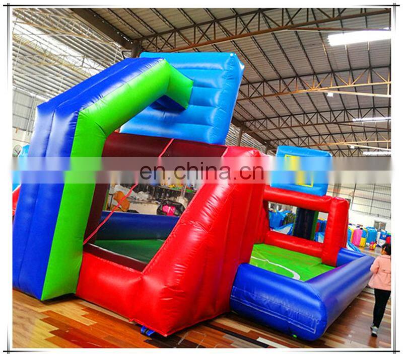 Children Mobile air frame pop up 4 in 1 inflatable soccer goals, ball sport games for sale