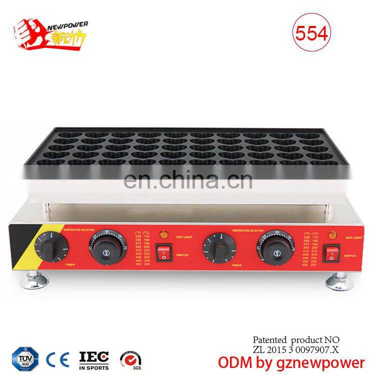 new design snack machine electric 50 holes heart shape poffertjes maker grill pancake crepe making machine with CE