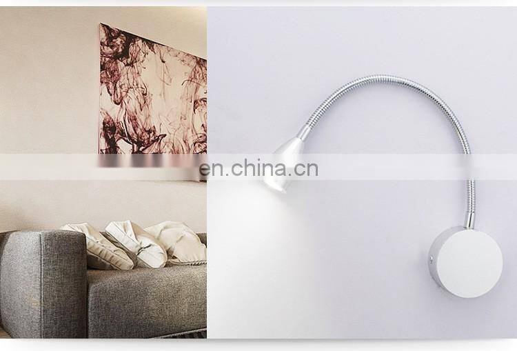 Export Quality Led Hotel Gooseneck Wall Lamp Aluminum Energy Saving Modern Led Lamp Flexible Night Stars Bedroom Lamp