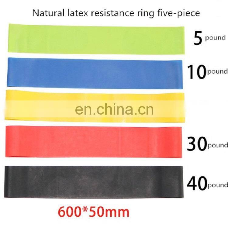 5 Level Fitness Yoga Elastic Resistance Bands Custom Exercise Band Loop