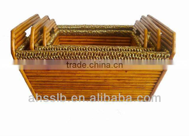 willow storage plate with ears