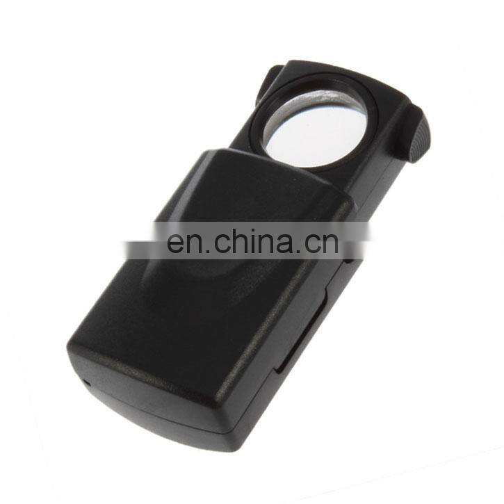 30x 21mm Jewelry Microscope Diamond Loupe Pull Type Magnifier LED Light, led magnifier lamp