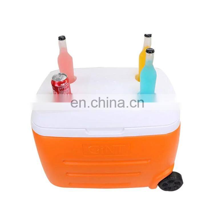 GiNT 55L PU Foam Insulation Ice Cooler Box Portable Wheels Handles Cooler Boxes for Sale