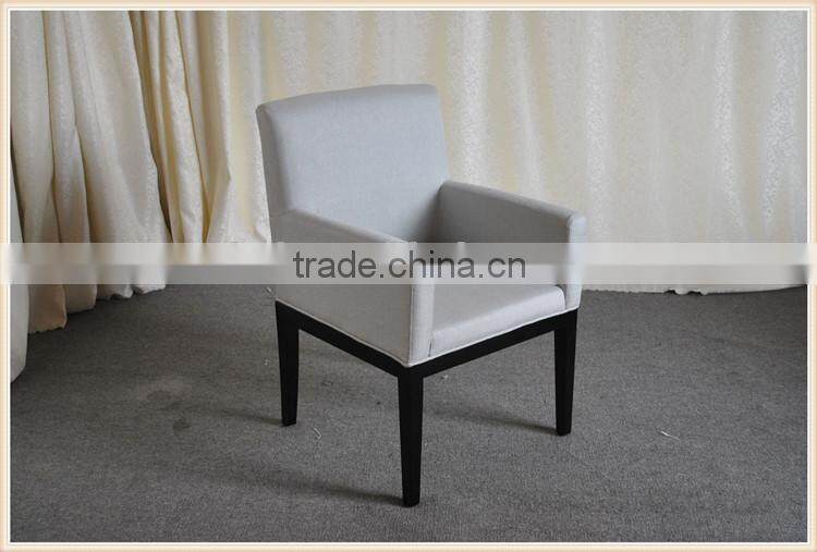 wood legs with fabric dining chairs