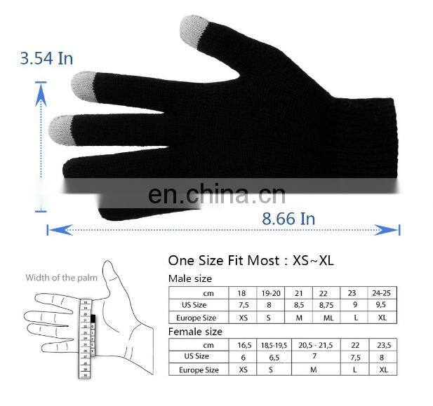 Knitting Winter Warm Cell Phone Gloves For Touch Screen
