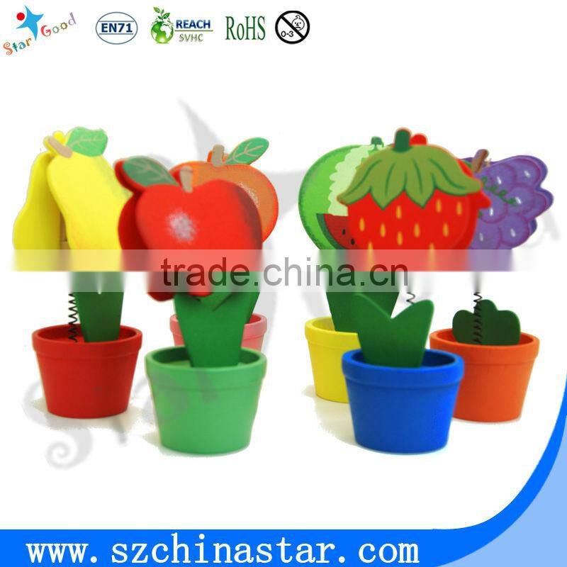 Flower pot memo clip type and memo holder