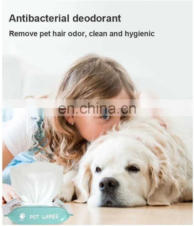 Cat Dog Wipes Natural Safe Ingredients Premium Clean Deodorize Kitten Puppy Wipes for Pet