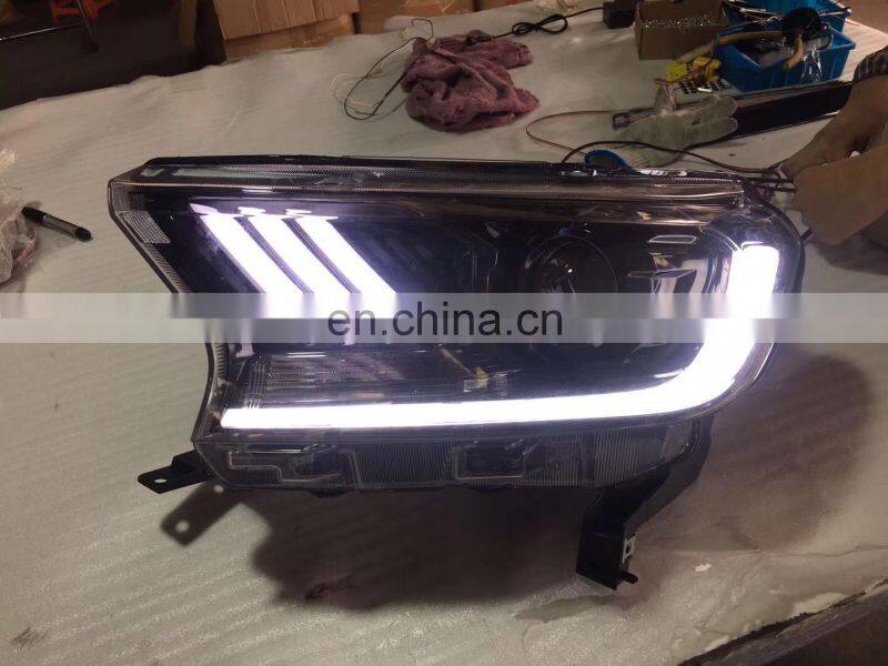 High quality factory price mustang style LED headlights front lamp head lamp for Ranger T7 T8