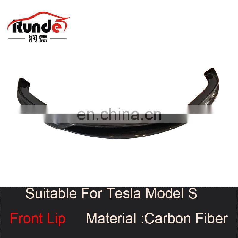 Runde Carbon Fiber Car Body Kit Modified RZ Style With Front Rear Lip Spoiler Side Skirt Wheel eyebrow For Tesla Model S body kits