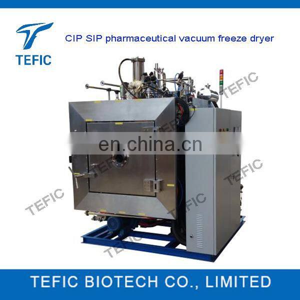 CIP, SIP pharmaceutical industrial vacuum freeze dryer lyophilizer manufacturer, Industrial vacuum freeze dryer for vials