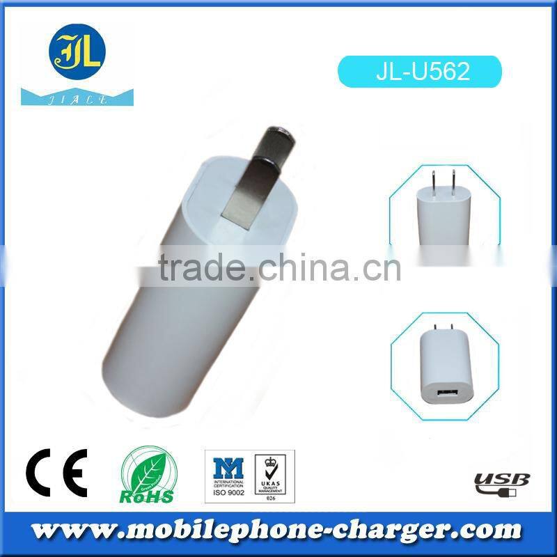 Used mobile phone single USB port travel charger 5W with high efficiency