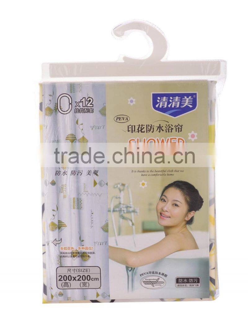PEVA Bathroom hooks shower curtain