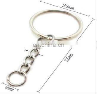 Durable Stainless Steel Flat Chain Custom Made Accessories Key Bag Keychain