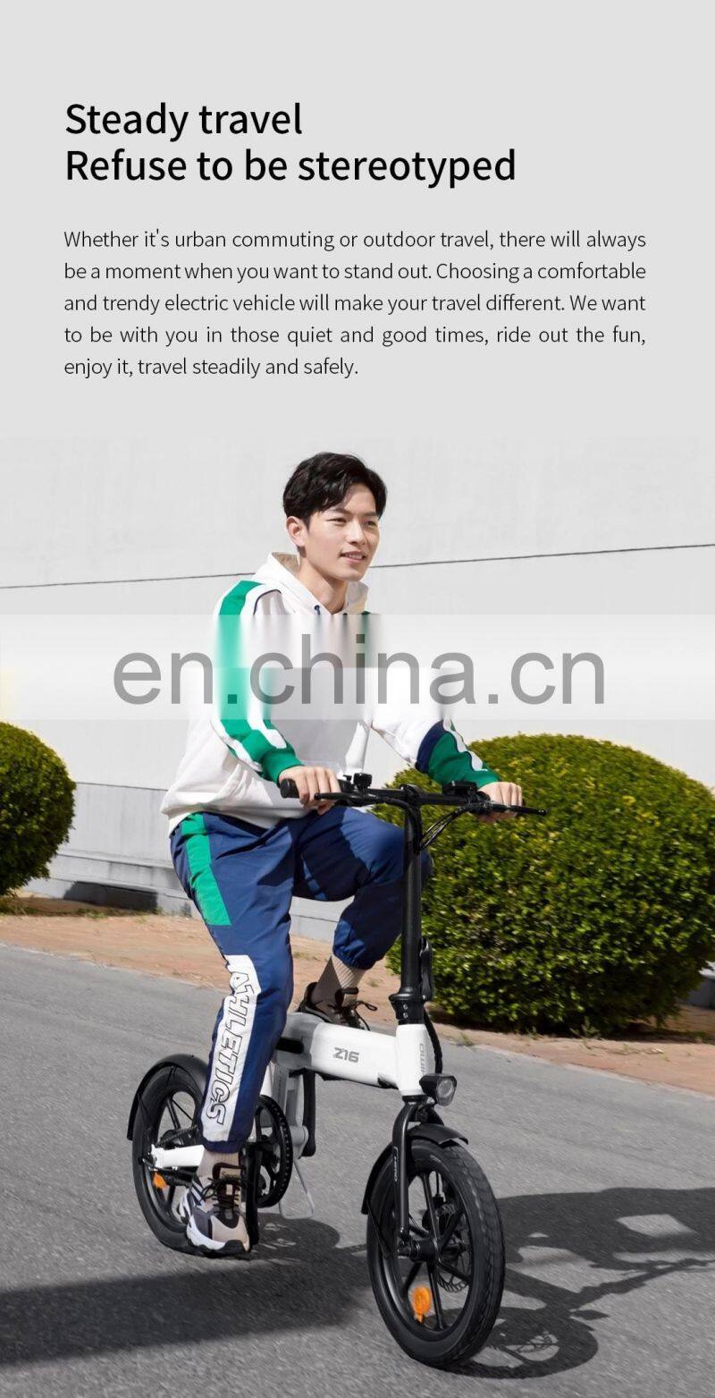 New original HIMO Z16 folding electric bike 16 inch removable lithium battery electric bike 25 km /h top speed 80 km range of 3