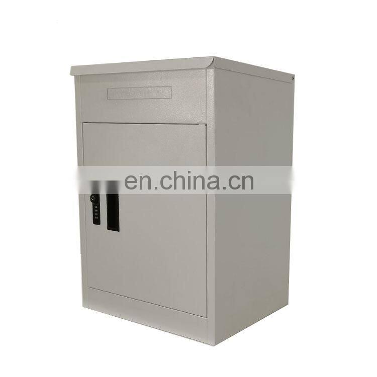 Outdoor Stainless Steel Metal Post Safe Private Home Parcel Box For Letter Mail