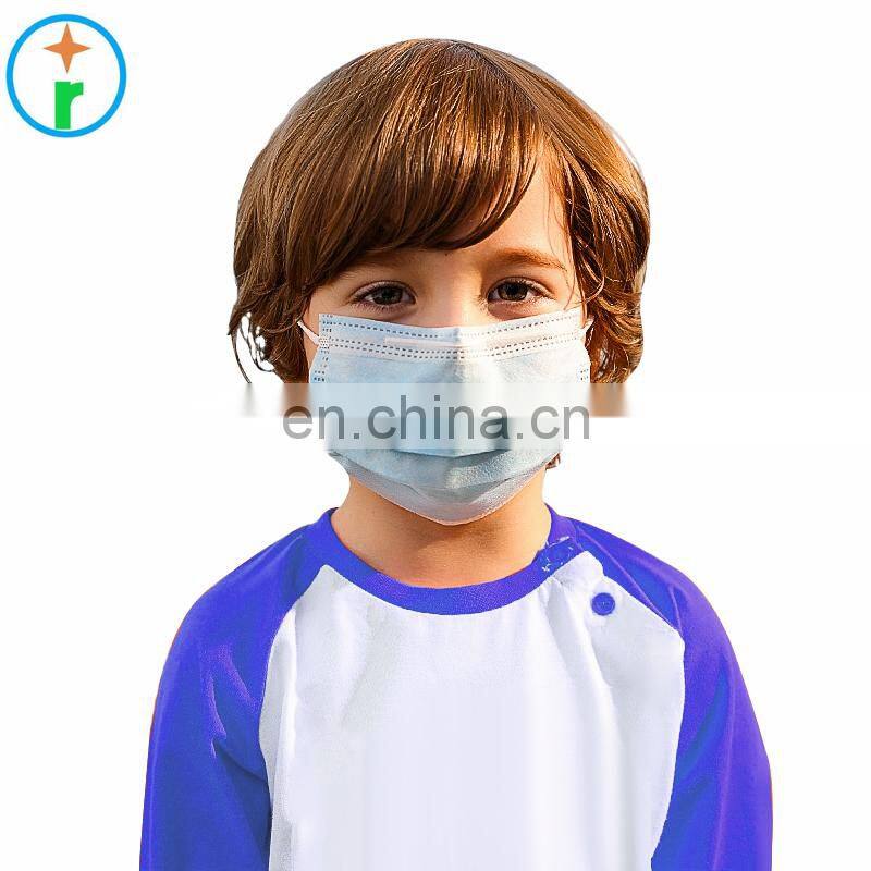 Three lays disposable kids medical face masks non-woven comfortable mask factory direct sale