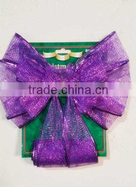 2016 Wedding Card Decorate with Large Printed Organza Ribbon Bow Tie