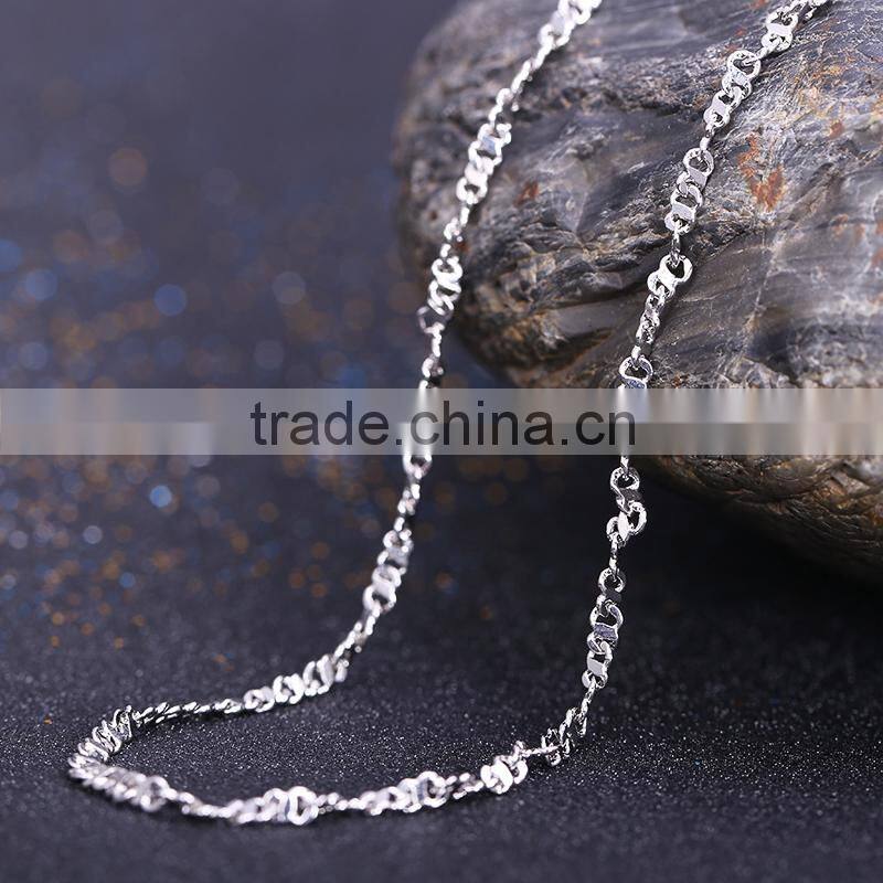 good selling fashion jewelry rhodium plated cheap short chain necklace