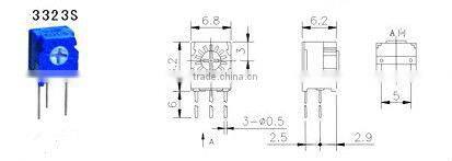 Trimmer 0.5W BOURNS,10k potentiometer