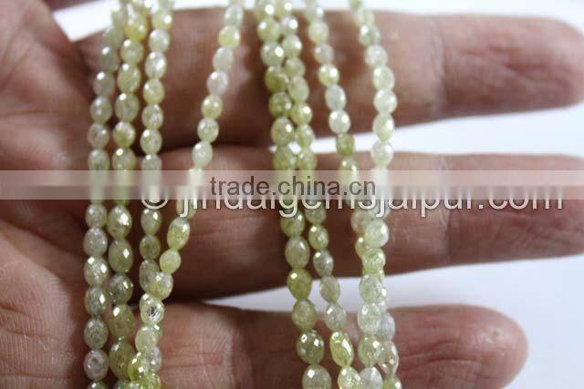 Yellow Diamond Faceted Barrel Beads AAA Quality
