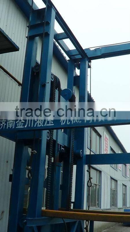 SJG model chain guide rail type hydraulic lift platform for cargo delivery