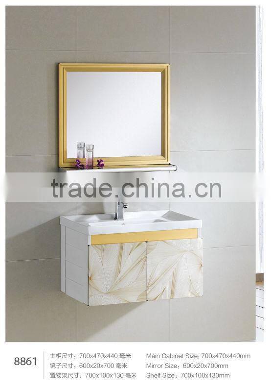 Modern wall mount country style new waterproof rv bathroom cabinet