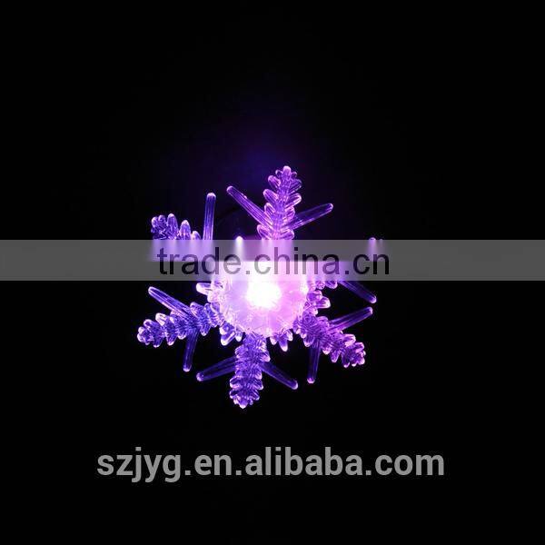 Glittering Snowflake With Sucker Base,Color Changing Splended Light changing