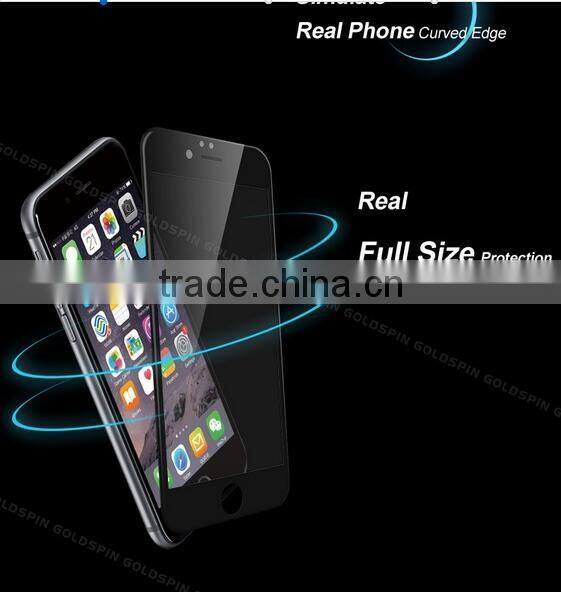 Hot sale! 0.33mm 3D curved silk screen 5.5 inches tempered glass screen protector for iphone 6/6s