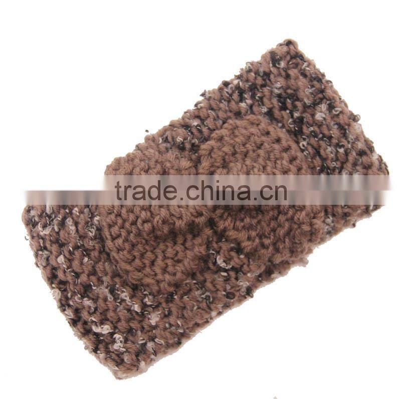 2015 Newest Fashion Women's Warm Soft Acrylic Knitting Flower Bow Knot Headband