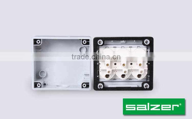 Salzer 3gang 1way waterproof switches IP56 10A