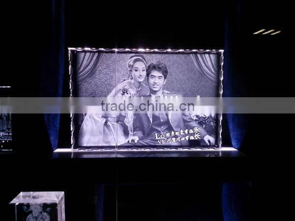 High quality inside engraving photo crystal glass acrylic 3D laser engraving machine