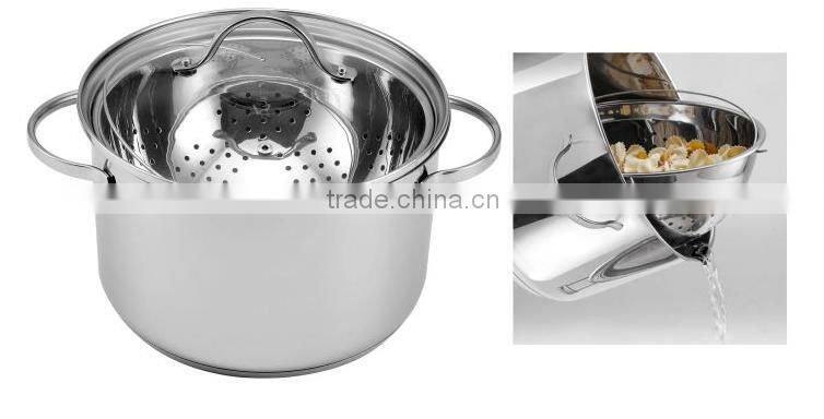 SA-12075A Stainless Steel Pasta set/ Italian Pasta set / Steamer set for induction