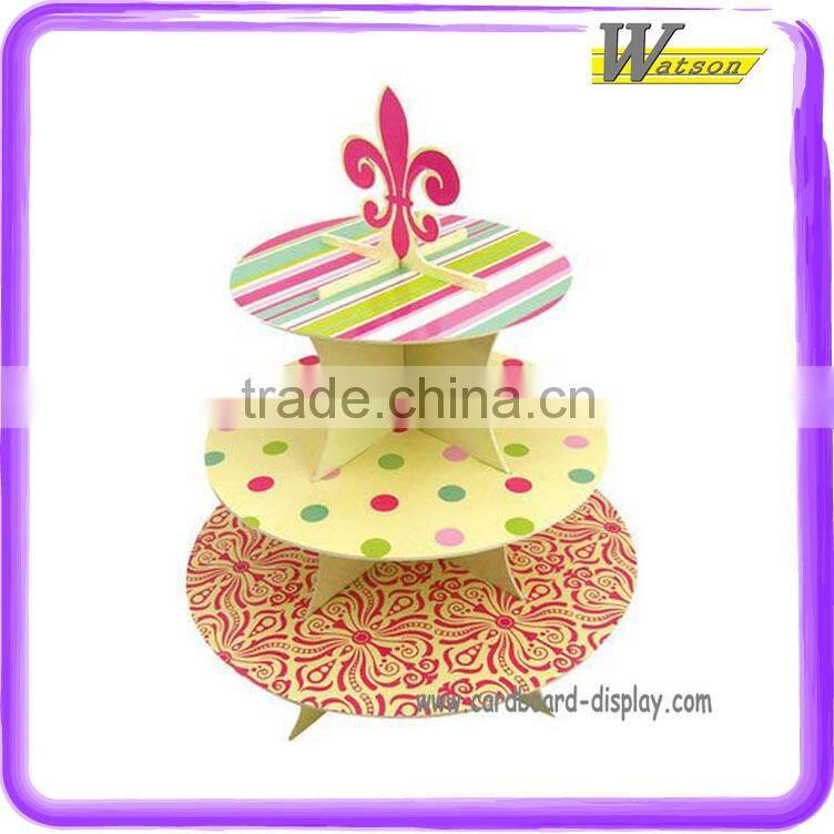 Corrugated Paper Cupcake Display Rack with Delicate Design Applicable to ARIEL Cupcakes or Other Brands