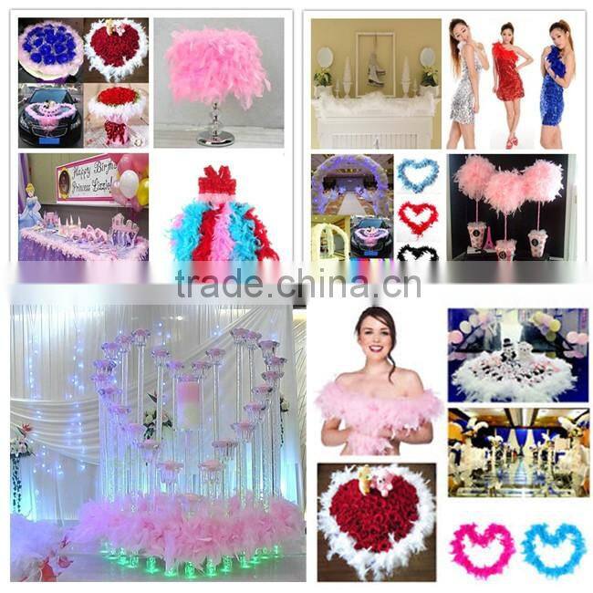 Cheap Black Feather Boa With Silver Lurex For Catwalk Clothing Decorations