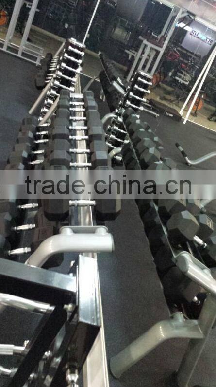 Black dumbell / Rubber hex dumbbell TZ-8001