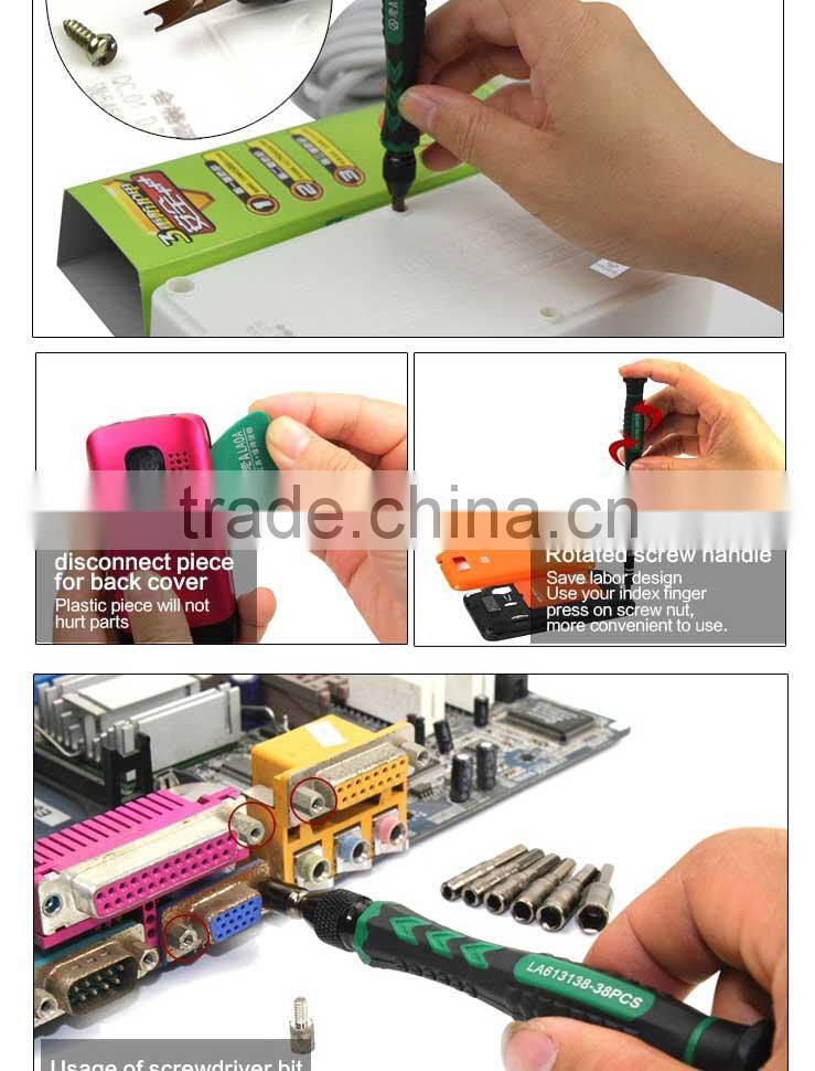 LAOA 38 in 1 high precise screwdriver set for repair cellphone clock laptop