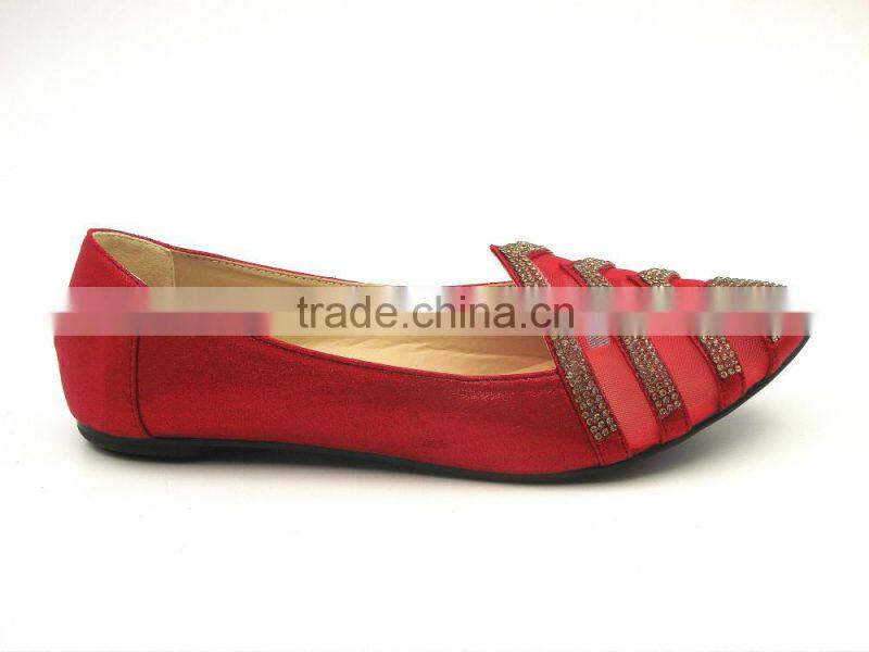 2016 hot sell popular Comfortable diamond flat shoes women shoes in stock