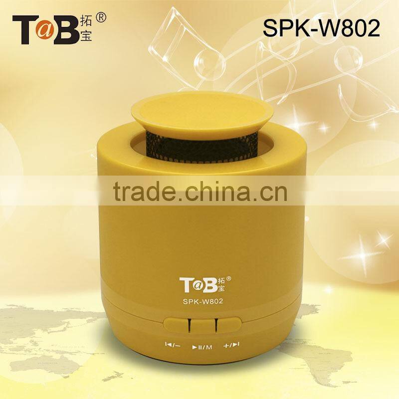 2015 high quality channel wireless portable mini speaker with fm radio memory card lifting function