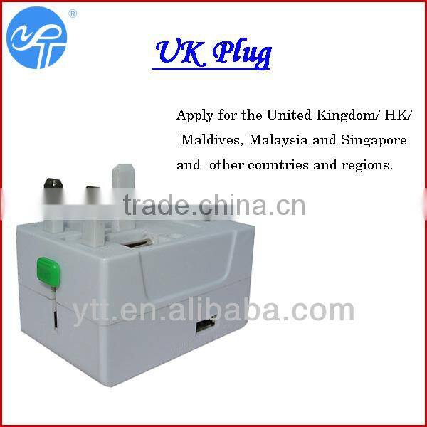 Traveller Charger for UK,European,USA,AU and USB Charger with Fuse