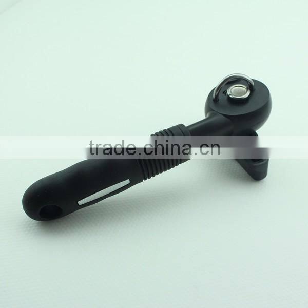 Safety Manual Can Opener Smooth Edge Safe Side Cut Ultra Sharp With Soft Rubber Handle
