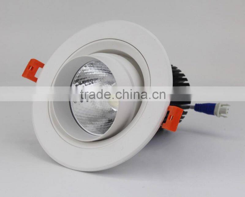 360 degrees rotatable light guide post 15/24 degrees Reflector Round Ceiling light 10w 20w 30w 40w