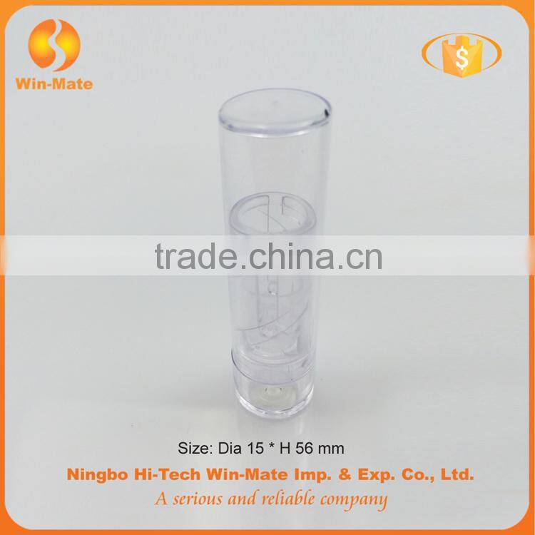 Luxury round shape plastic transparent lipstick container