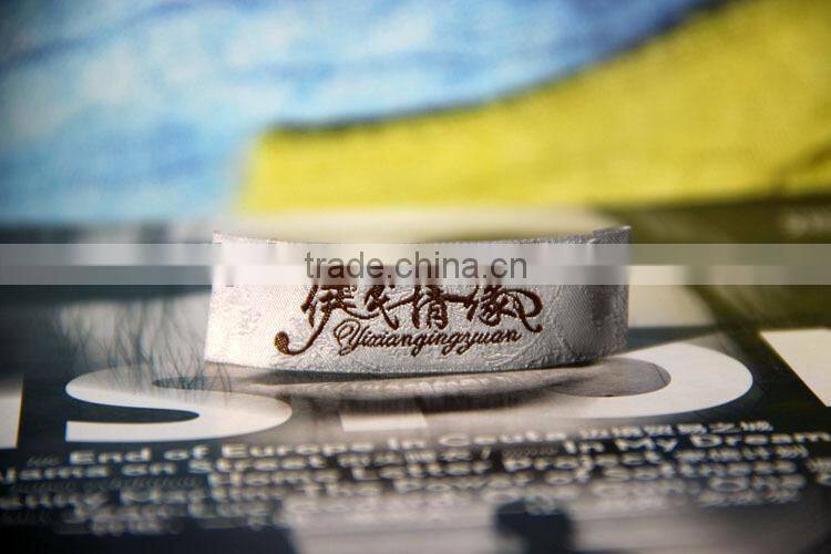 China Alibaba factory supply damask clothing label