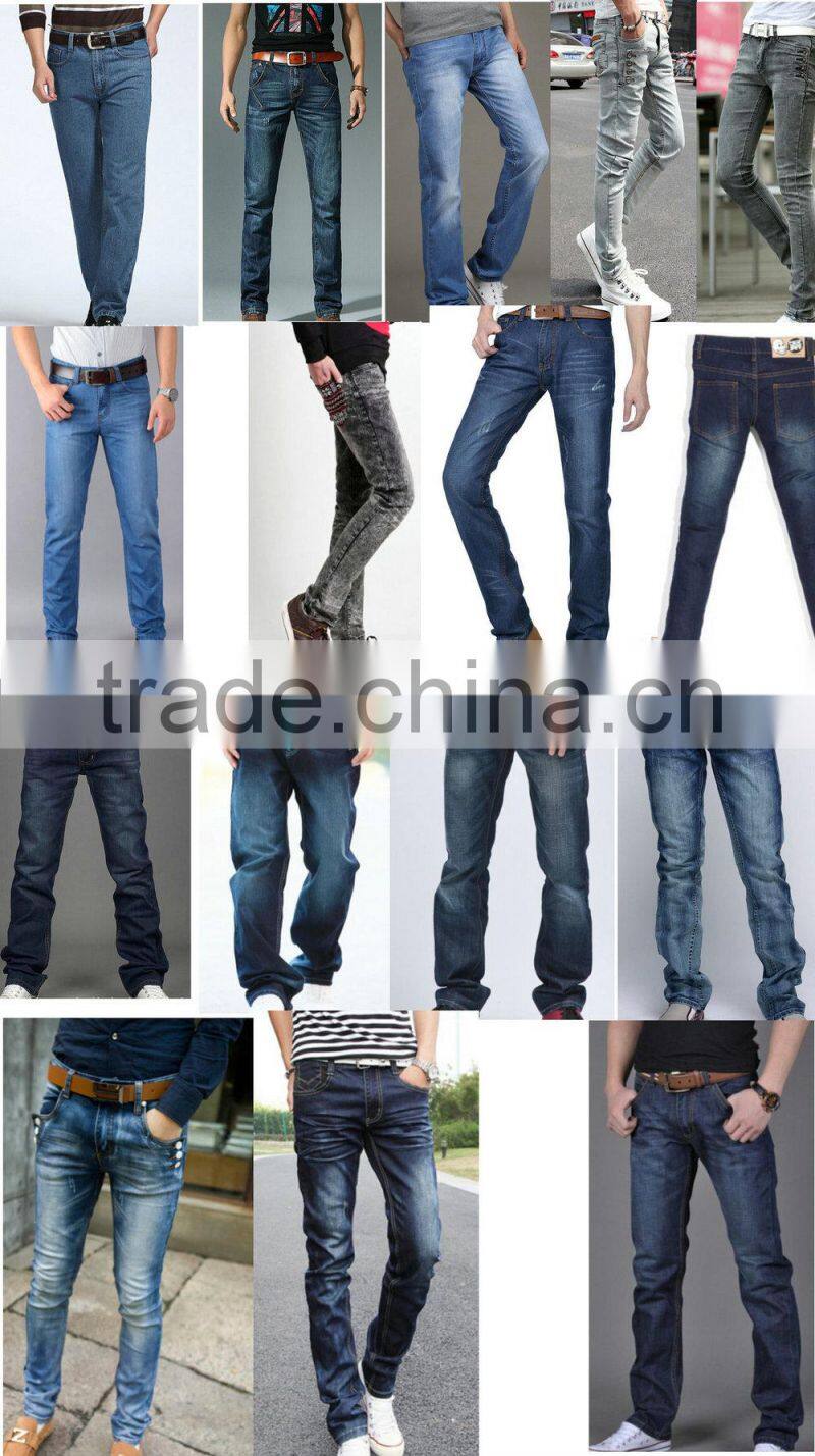 european-styled denim jeans straight jeans men baggy jeans