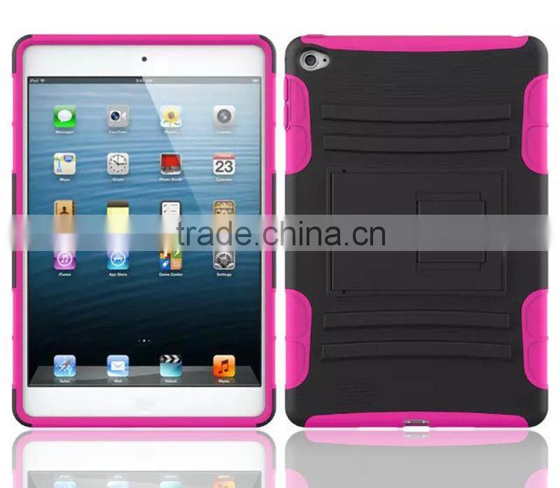 Tough duty stand hybrid defender armor cover for iPad mini 4 Pad accessory