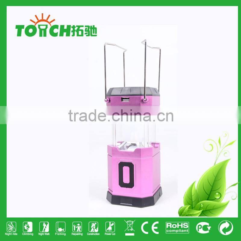 RU Hot Sale LED Camping Light Solar Energy Camp Lamp Fashion Telescopic Lantern Rechargeable Desk Light with Charger